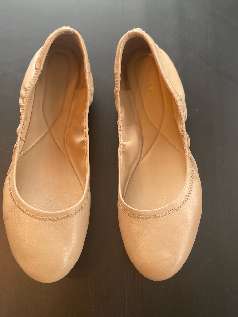 Cole Haan Women's Nude Leather Ballet Flats